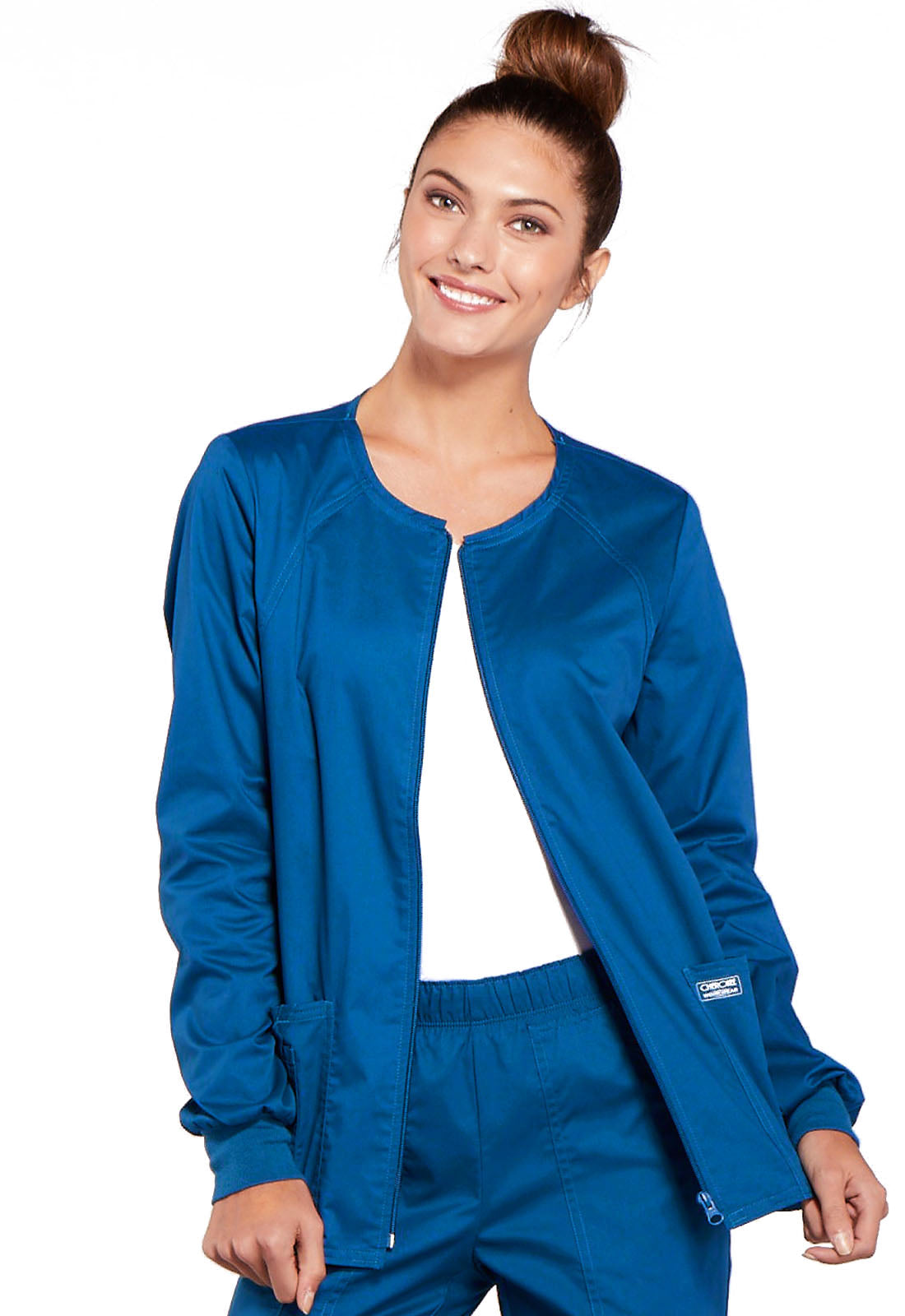 4315 Zip Front Jacket Royal w/ University Orthopedics Logo