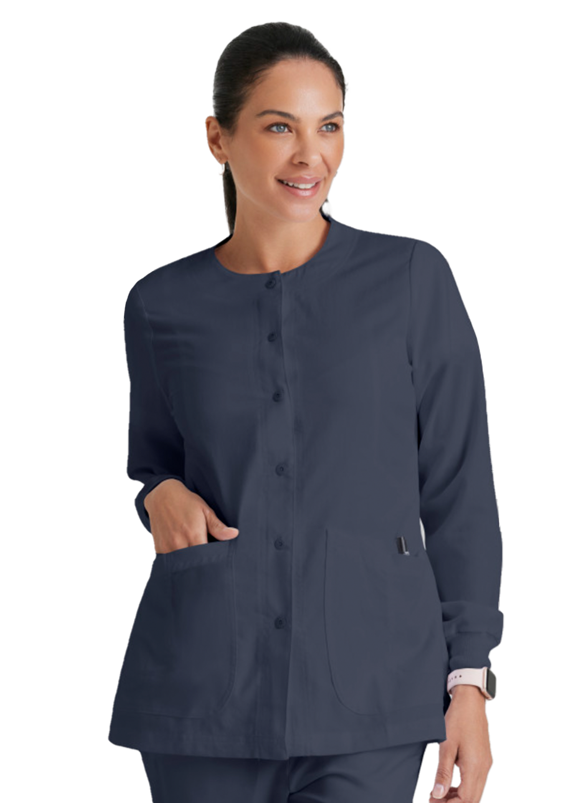 4450 Jamie Scrub Jacket Steel w/ University Orthopedics Logo
