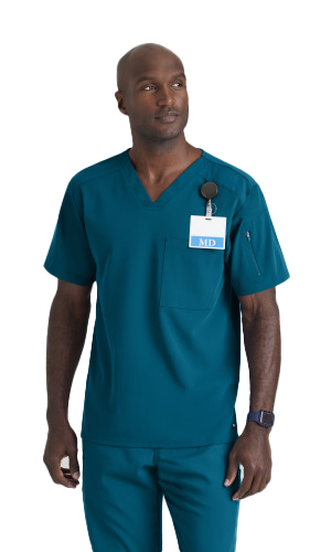 GRST079 Men's Murphy Top Caribbean w/ University Orthopedics Logo