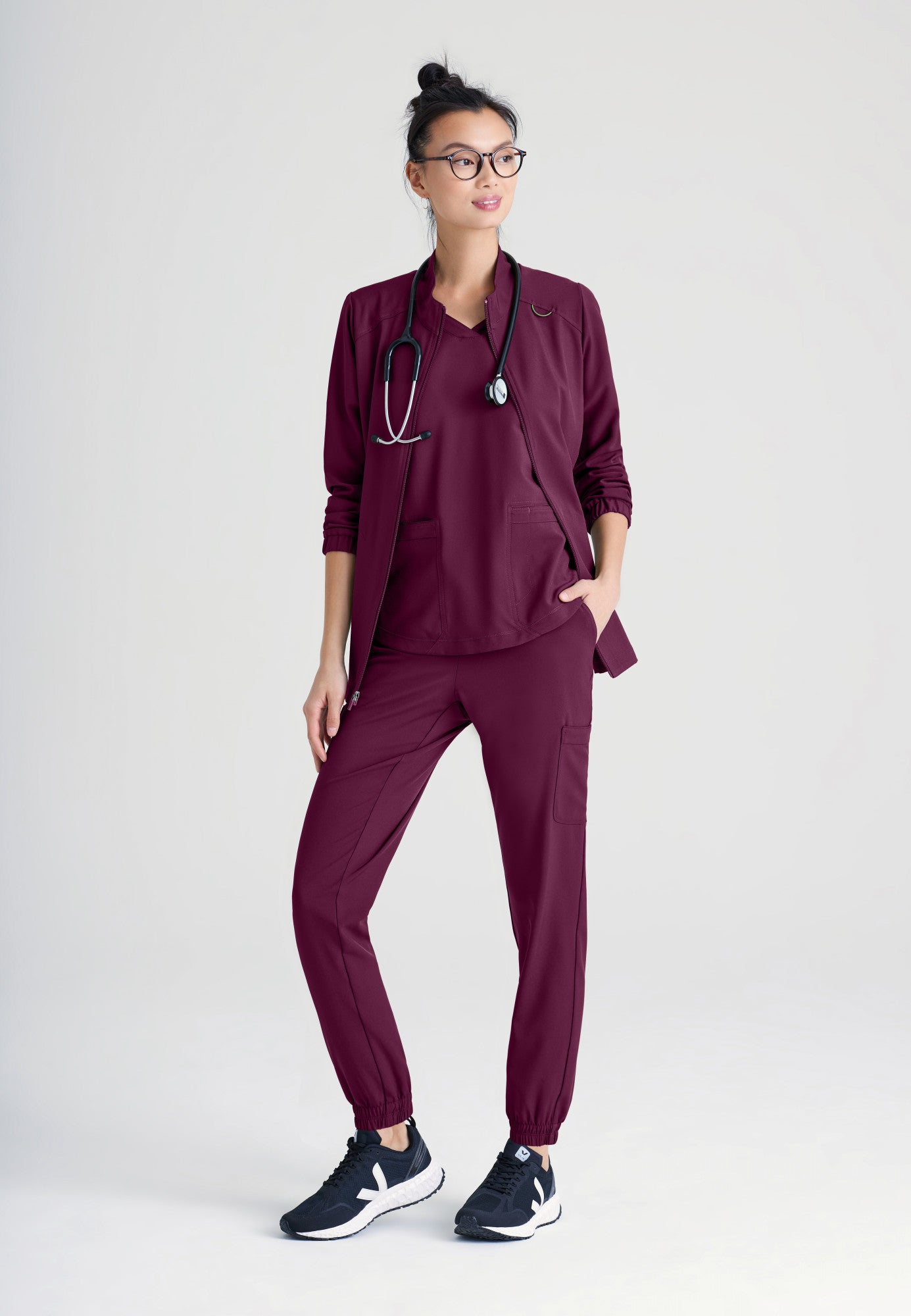 GSSW886 Women's Virtue 3-Pocket Stand-Up Collar CiCLO® Scrub Jacket