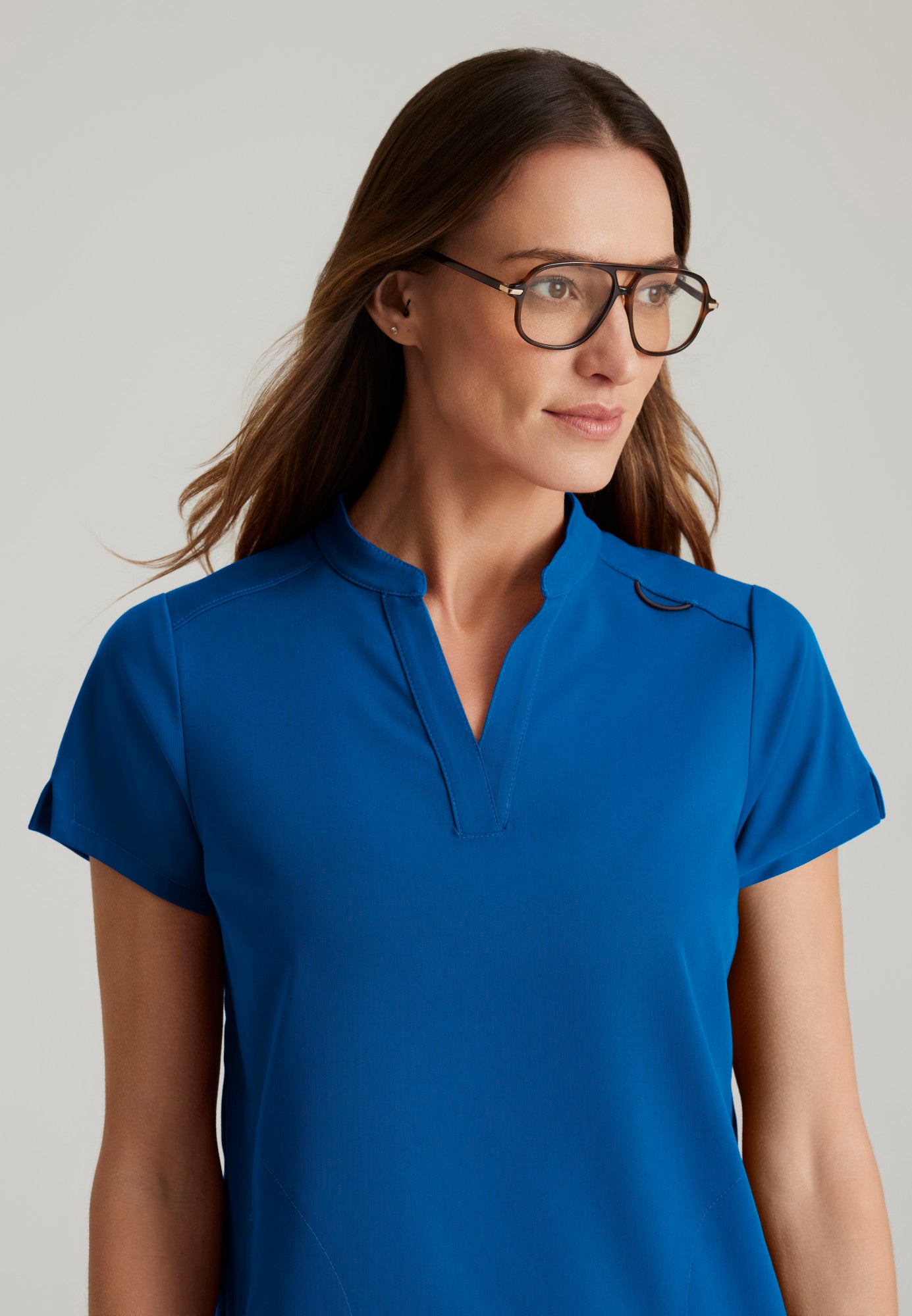 GRST230 Women's Avery 2-Pocket Top Royal w/ University Orthopedics Logo
