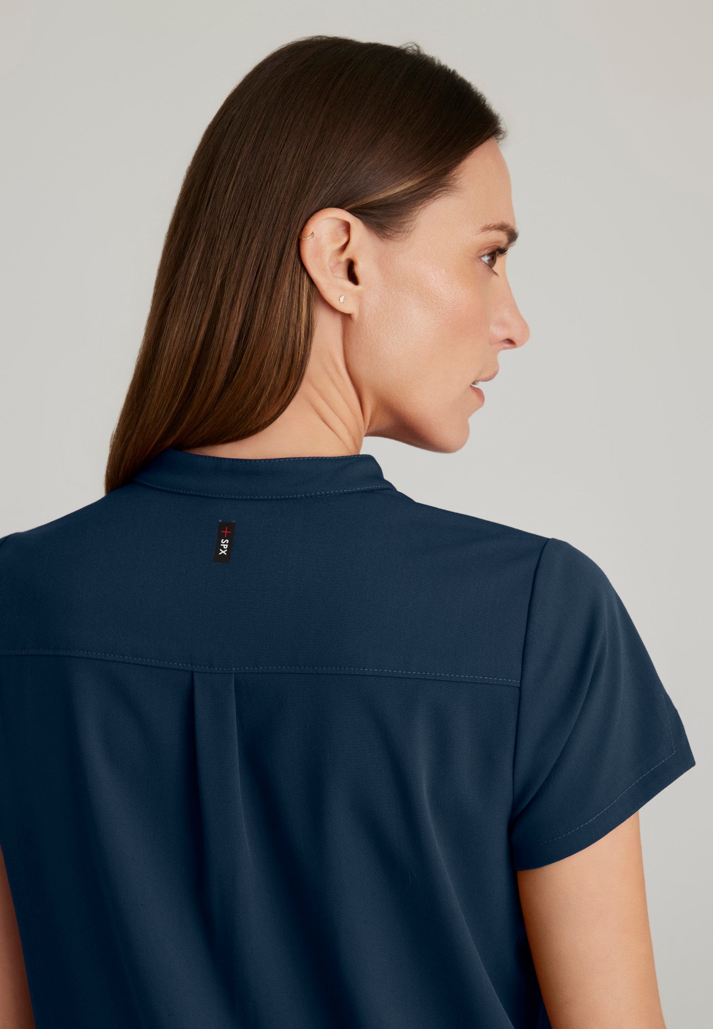 GRST230 Women's Avery 2-Pocket Top Steel w/ University Orthopedics Logo