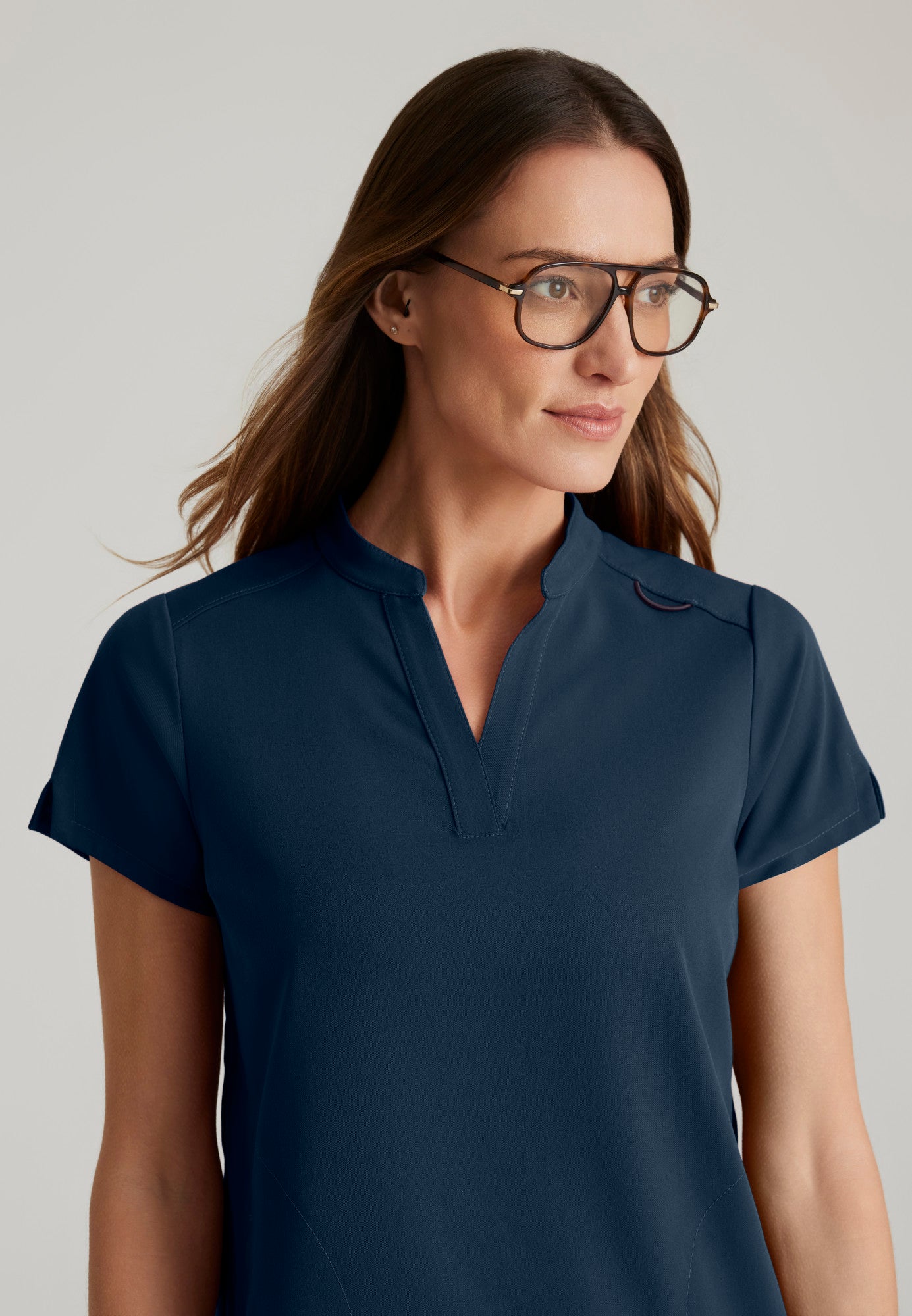 GRST230 Women's Avery 2-Pocket Top Steel w/ University Orthopedics Logo