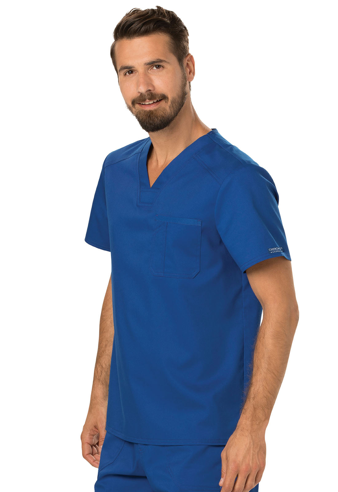 WW690 Men's Tuckable V-Neck Top w/ University Orthopedics Logo