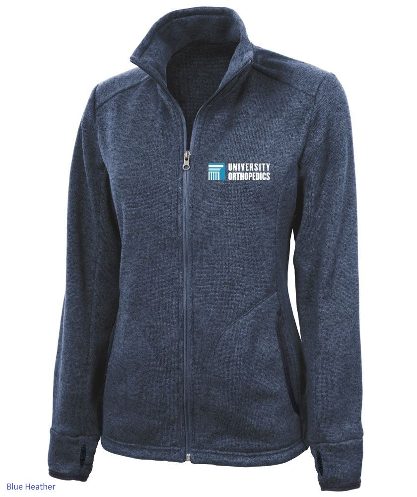 5493 Women's Heathered Fleece Jacket w/ University Orthopedics Logo
