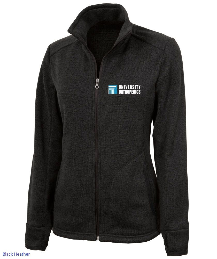 5493 Women's Heathered Fleece Jacket w/ University Orthopedics Logo