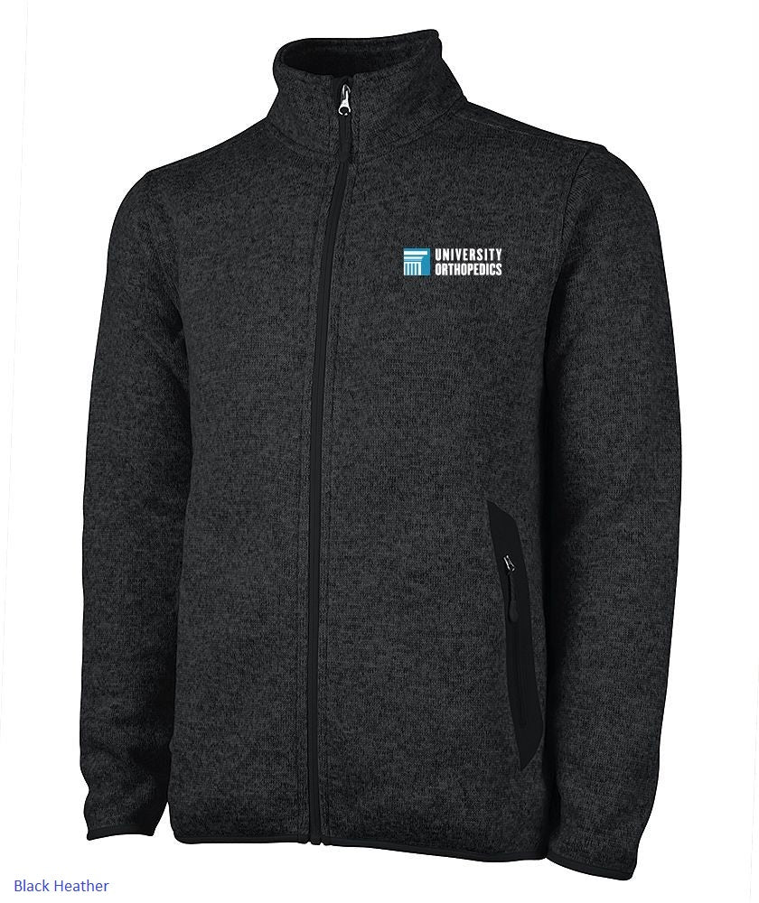 9493 Men's Heathered Fleece Jacket w/ University Orthopedics Logo