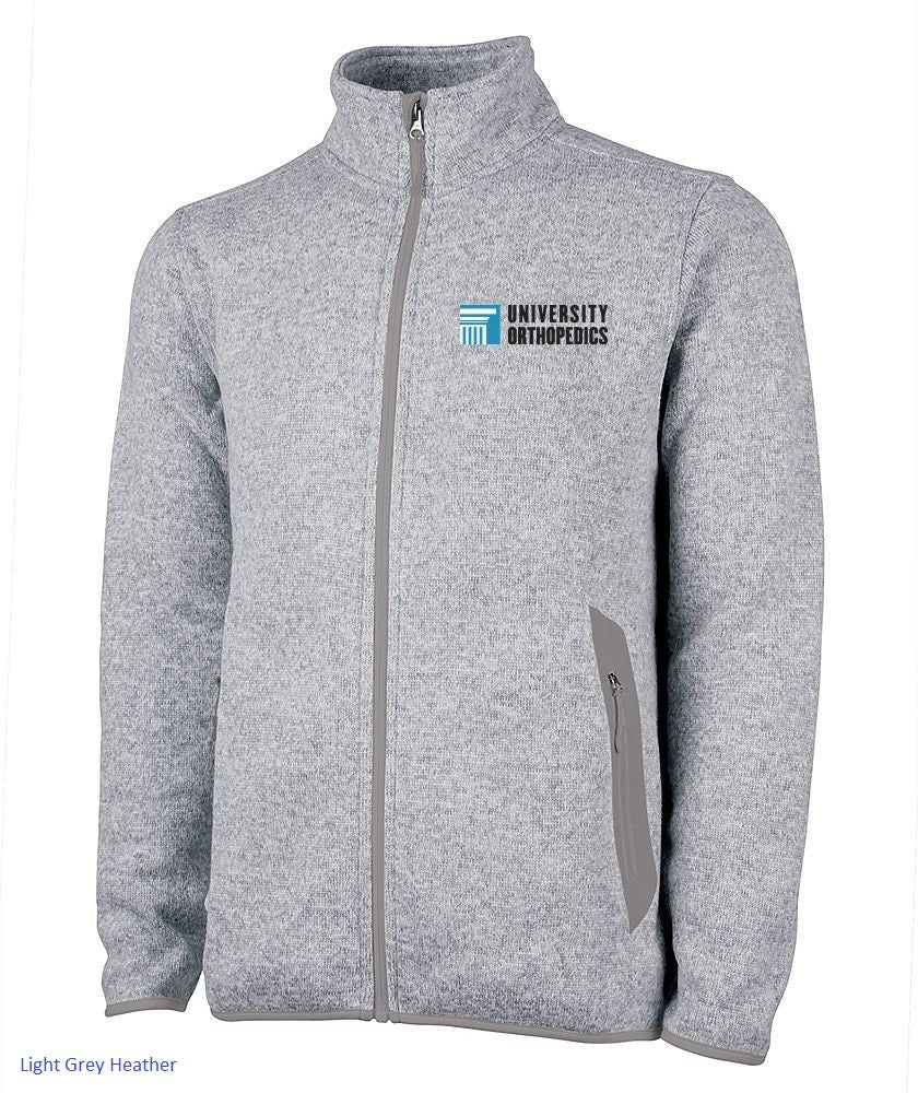 9493 Men's Heathered Fleece Jacket w/ University Orthopedics Logo