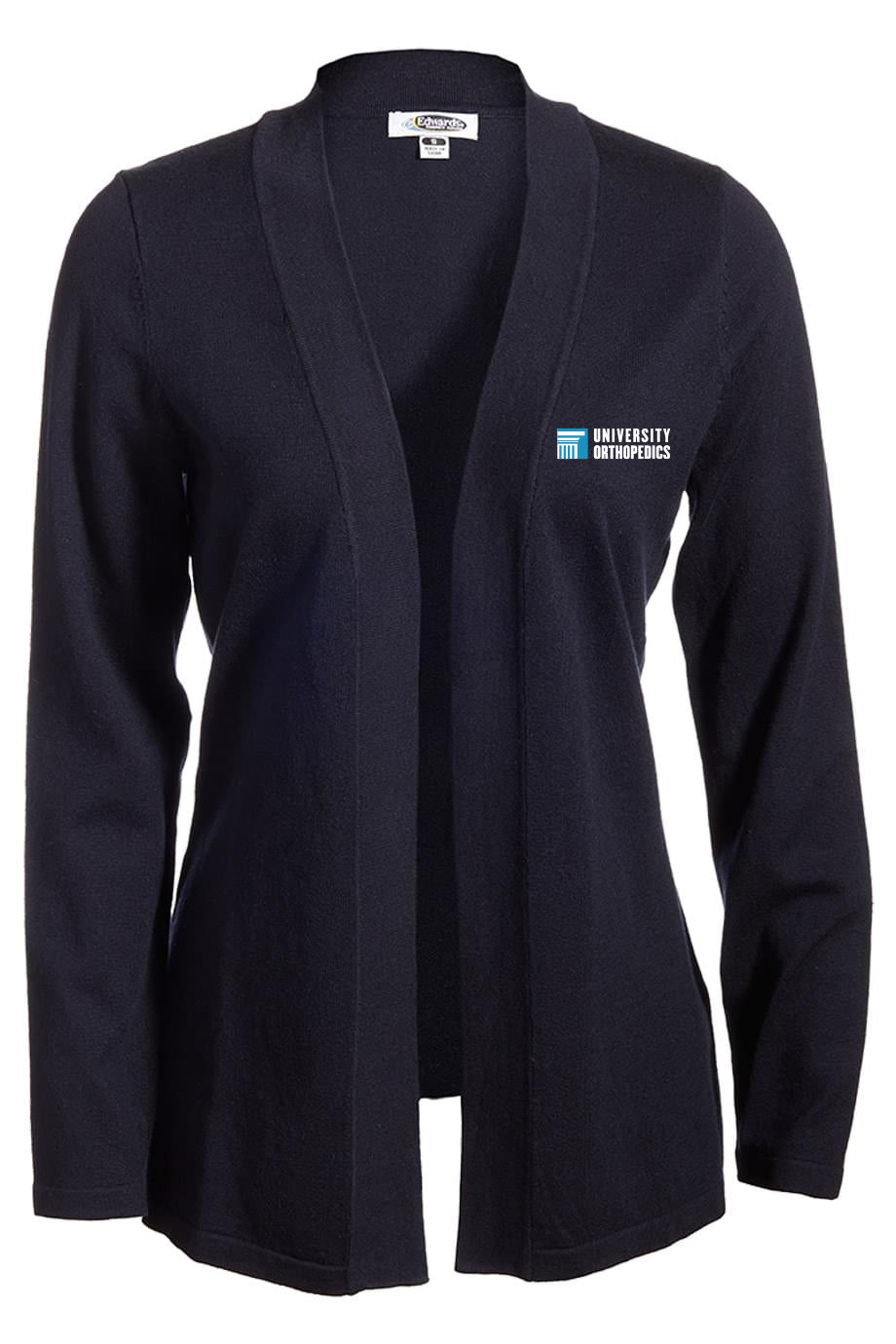 7056 Shirttail Open Cardigan w/ University Orthopedics Logo