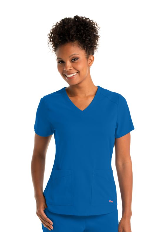 GRST011 Emma Top Royal w/ University Orthopedics Logo