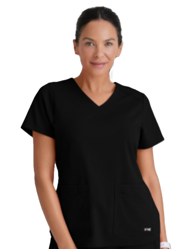 GRST011 Emma Top Black w/ University Orthopedics Logo