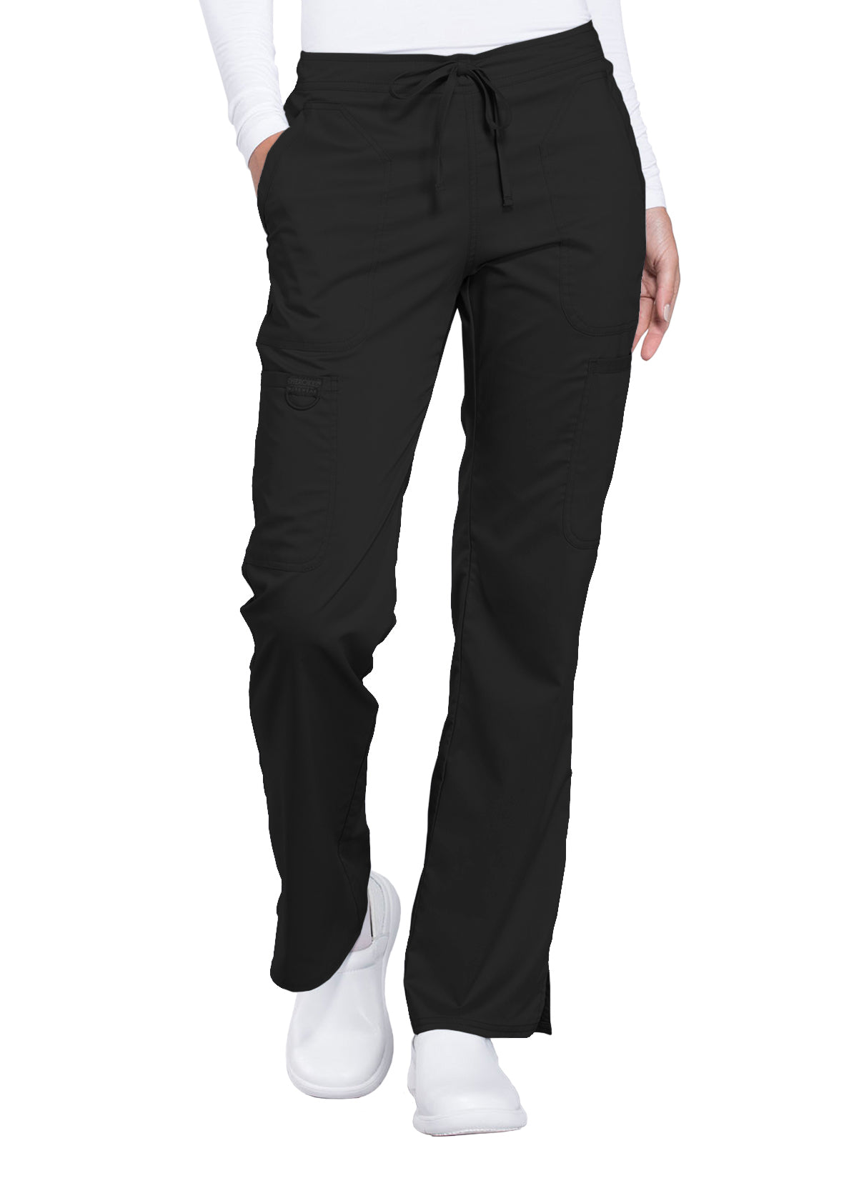 WW120 Mid Rise Drawstring Pant Black