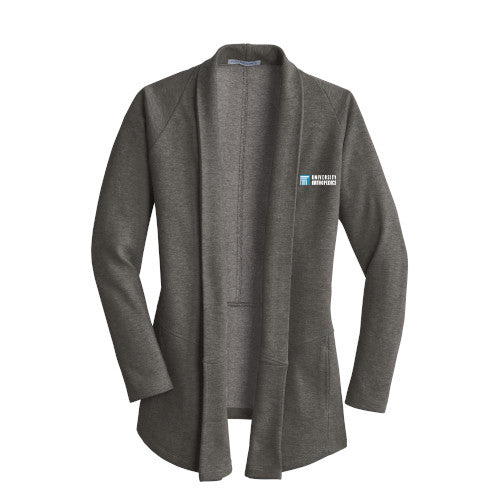 L807 Ladies Interlock Cardigan w/ University Orthopedics Logo