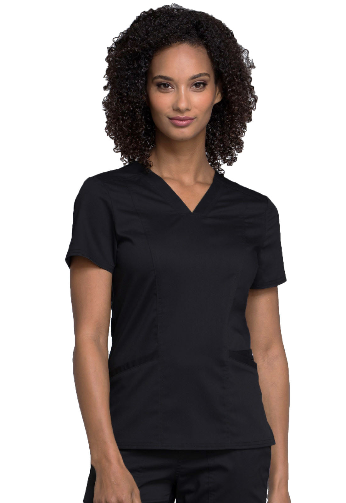 WW612P V-Neck Top Black w/ University Orthopedics Logo