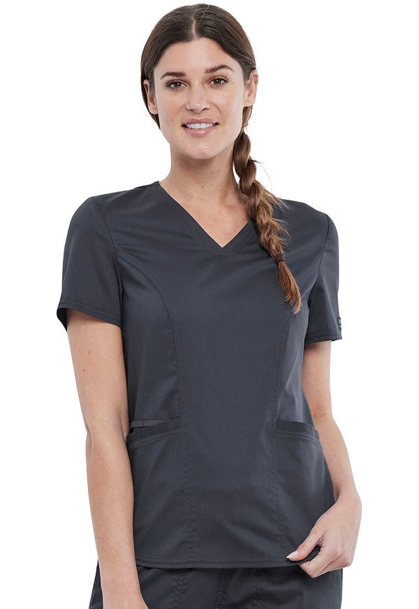 WW612P V-Neck Top Pewter w/ University Orthopedics Logo