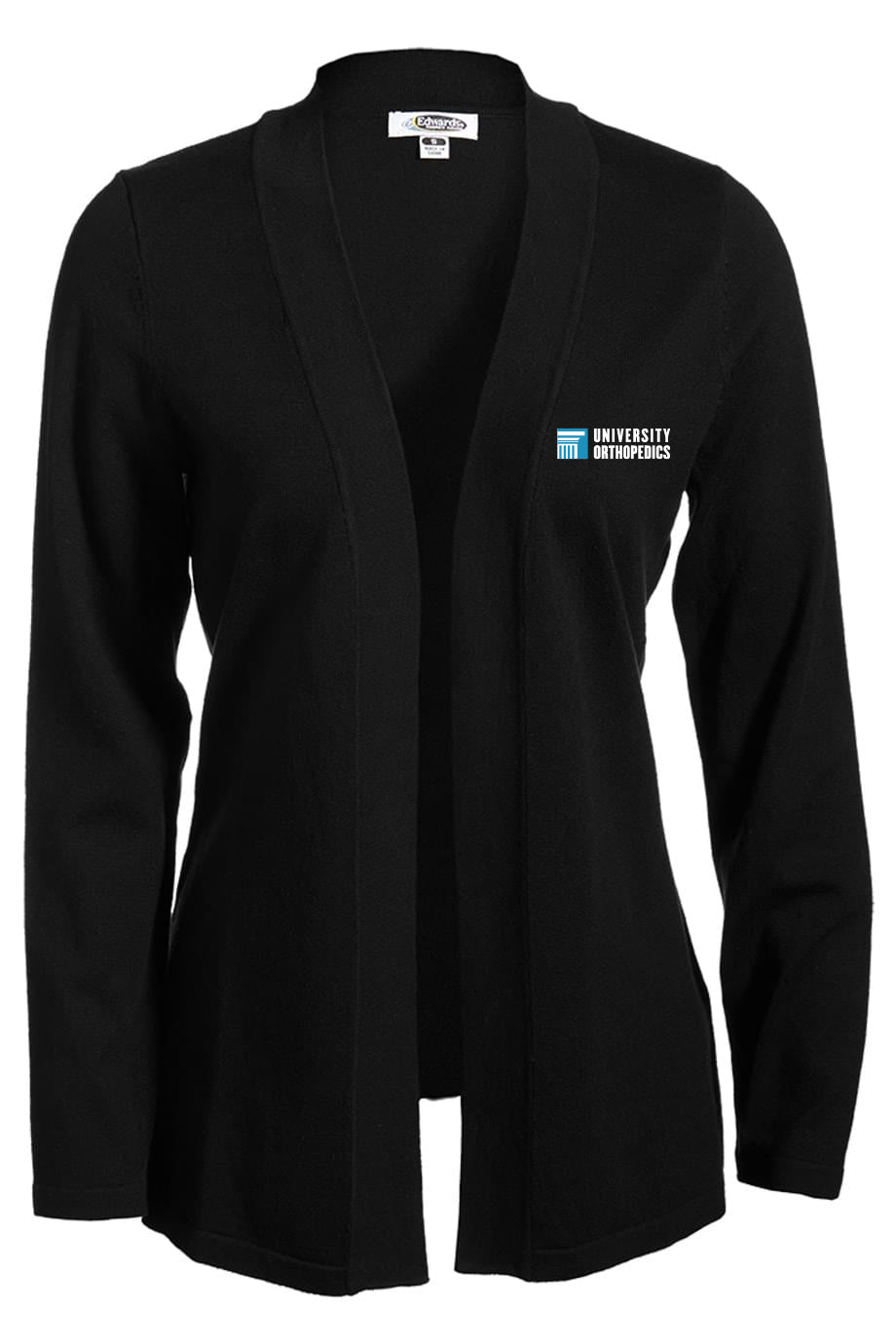 7056 Shirttail Open Cardigan w/ University Orthopedics Logo
