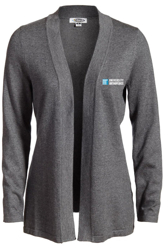 7056 Shirttail Open Cardigan w/ University Orthopedics Logo