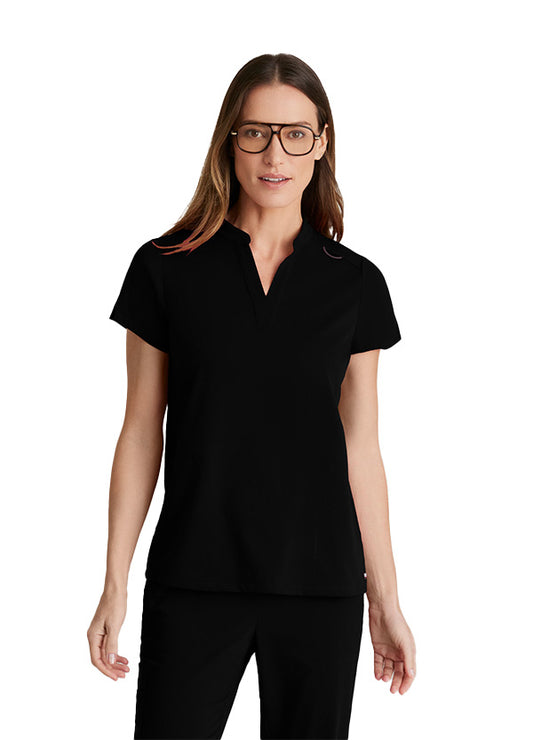 GRST230 Women's Avery 2-Pocket Top Black w/ University Orthopedics Logo
