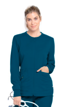 GRSW017 Millie Scrub Jacket Caribbean w/ University Orthopedics Logo