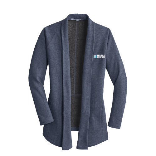L807 Ladies Interlock Cardigan w/ University Orthopedics Logo